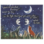 Fox Under The Moon Silver Plated Earrings