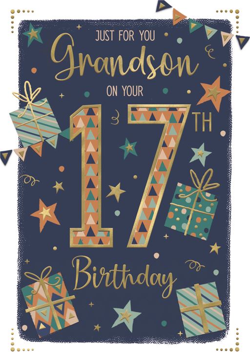 Grandson 17th Birthday card
