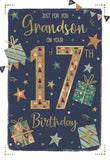 Grandson 17th Birthday card