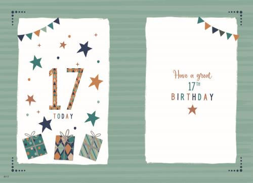 Grandson 17th Birthday card