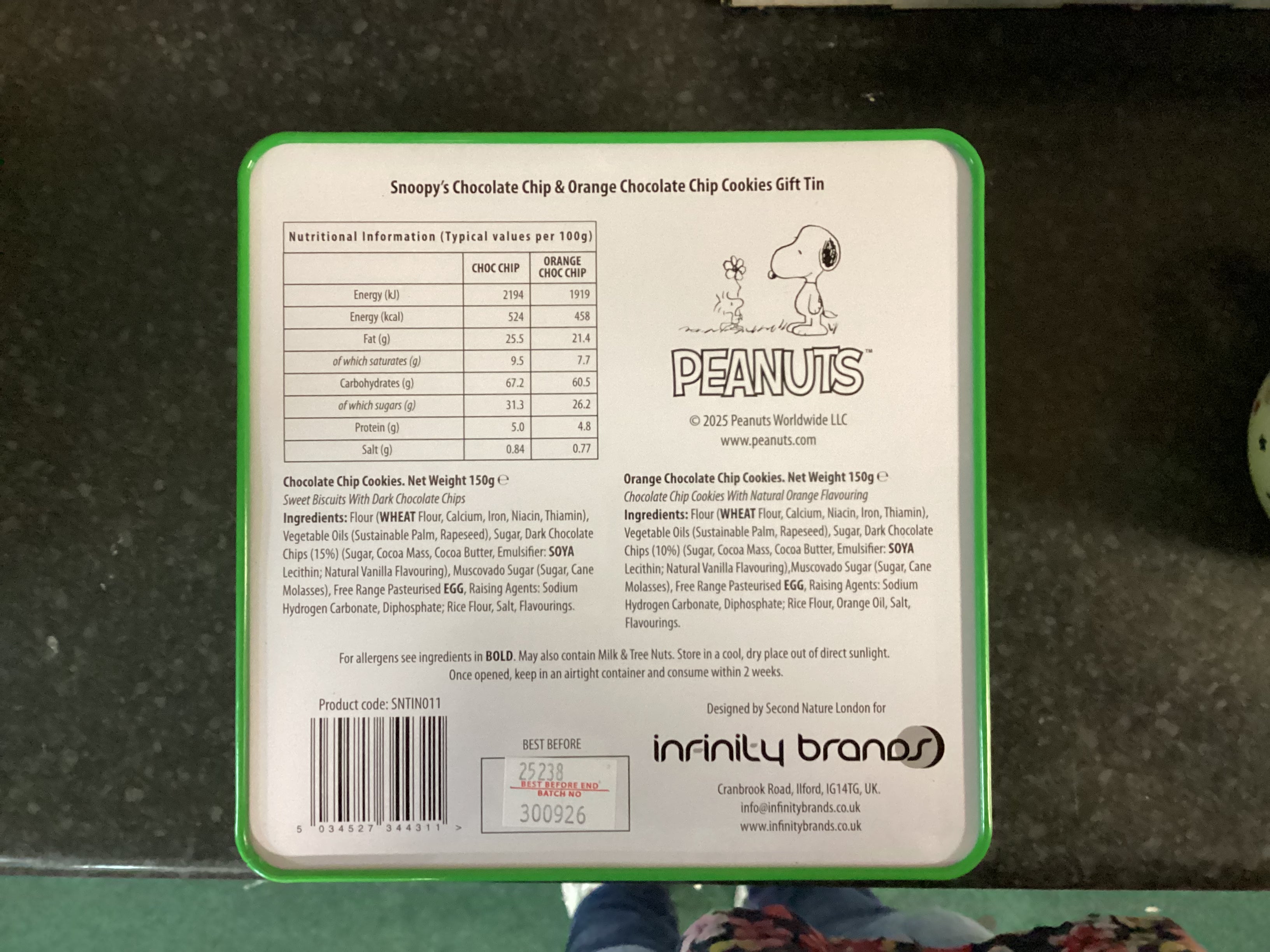 Happiness is Cookies with Snoopy gift tin