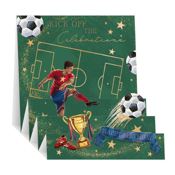 Kick off the Celebrations - Pop up Birthday card