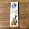 Alex Clark magnetic bookmark - love you to moon & back