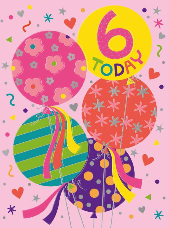 6 Today Birthday card (girl)