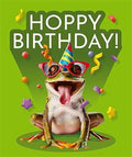 Hoppy Birthday - funny blank card