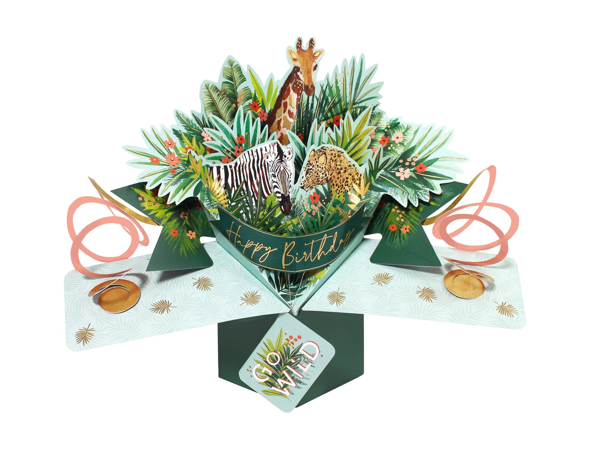 Go Wild, Happy Birthday - 3d Second Nature pop up card