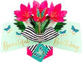 Red Birthday Bouquet - 3d Second Nature pop up card