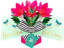 Red Birthday Bouquet - 3d Second Nature pop up card