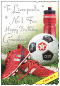 Jonny Javelin Liverpool FC No1 Fan Grandson - Birthday Card