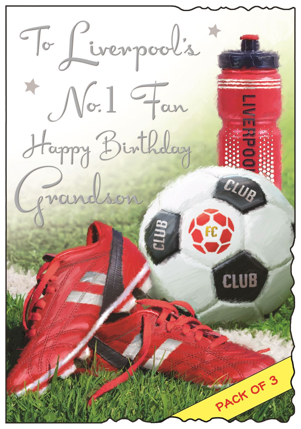Jonny Javelin Liverpool FC No1 Fan Grandson - Birthday Card