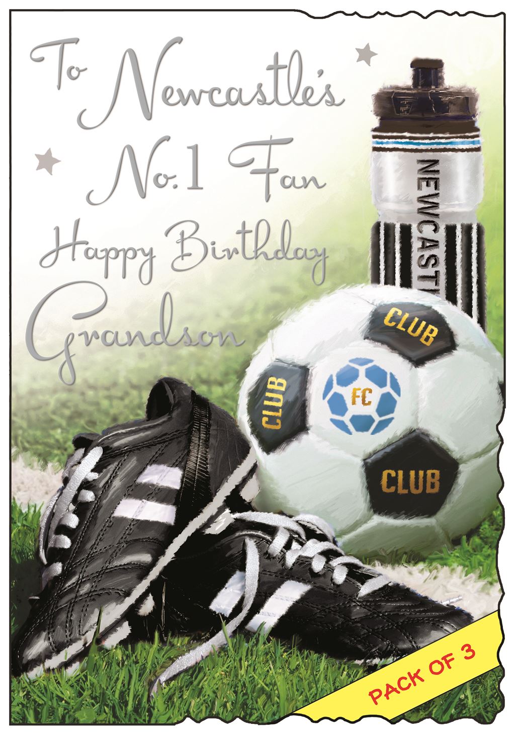 Jonny Javelin Grandson Newcastle FC No1 Fan - Birthday Card