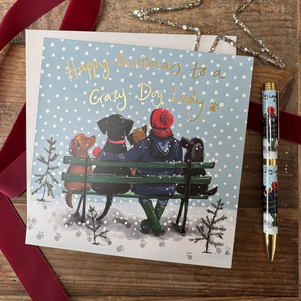 Alex Clark Crazy Dog Lady - Christmas Card
