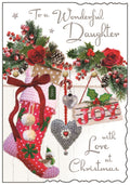 Daughter (stocking) - Christmas Card