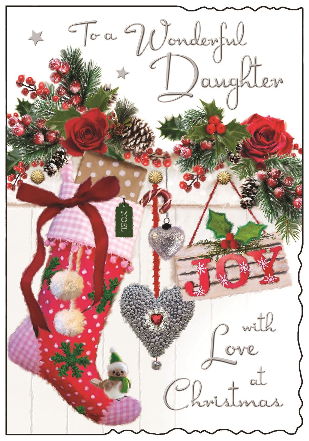 Daughter (stocking) - Christmas Card