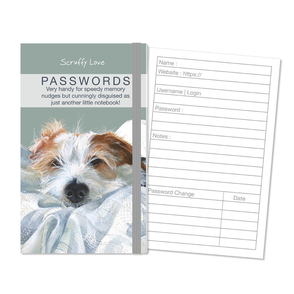 Little Dog Laughed Scruffy Love - A6 Password Book