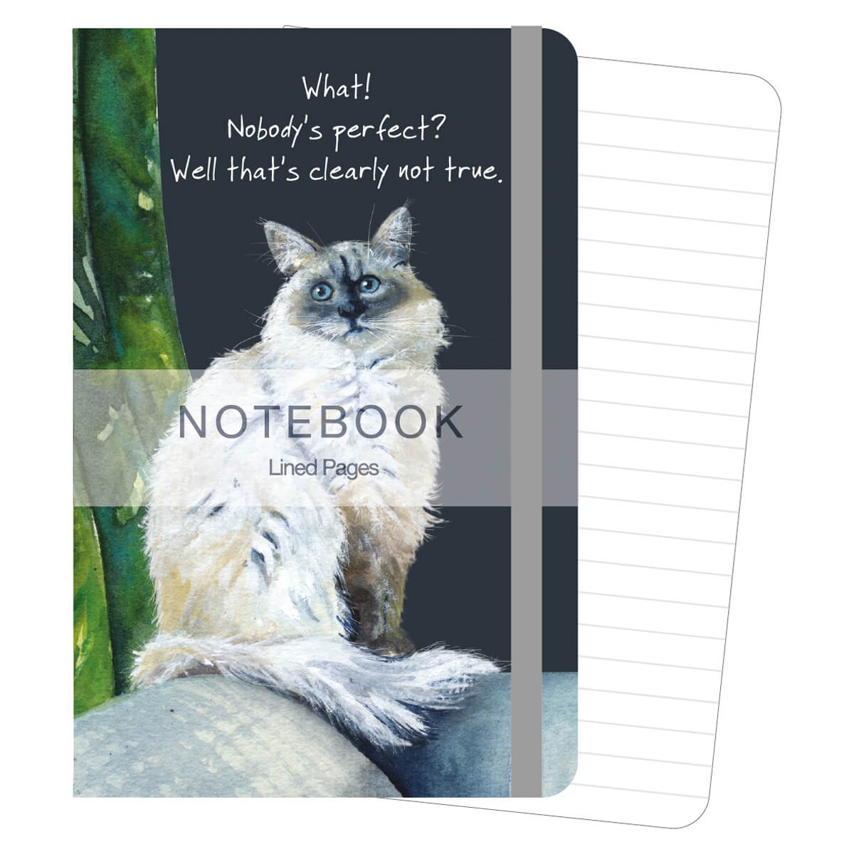 Little Dog Laughed Perfect Cat - A6 Notebook
