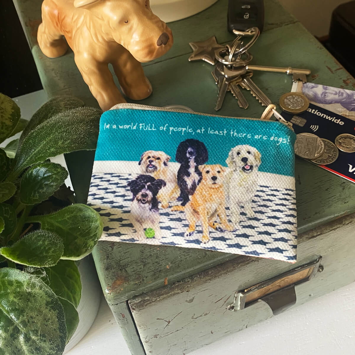 Little Dog Laughed Full of People - Card Purse