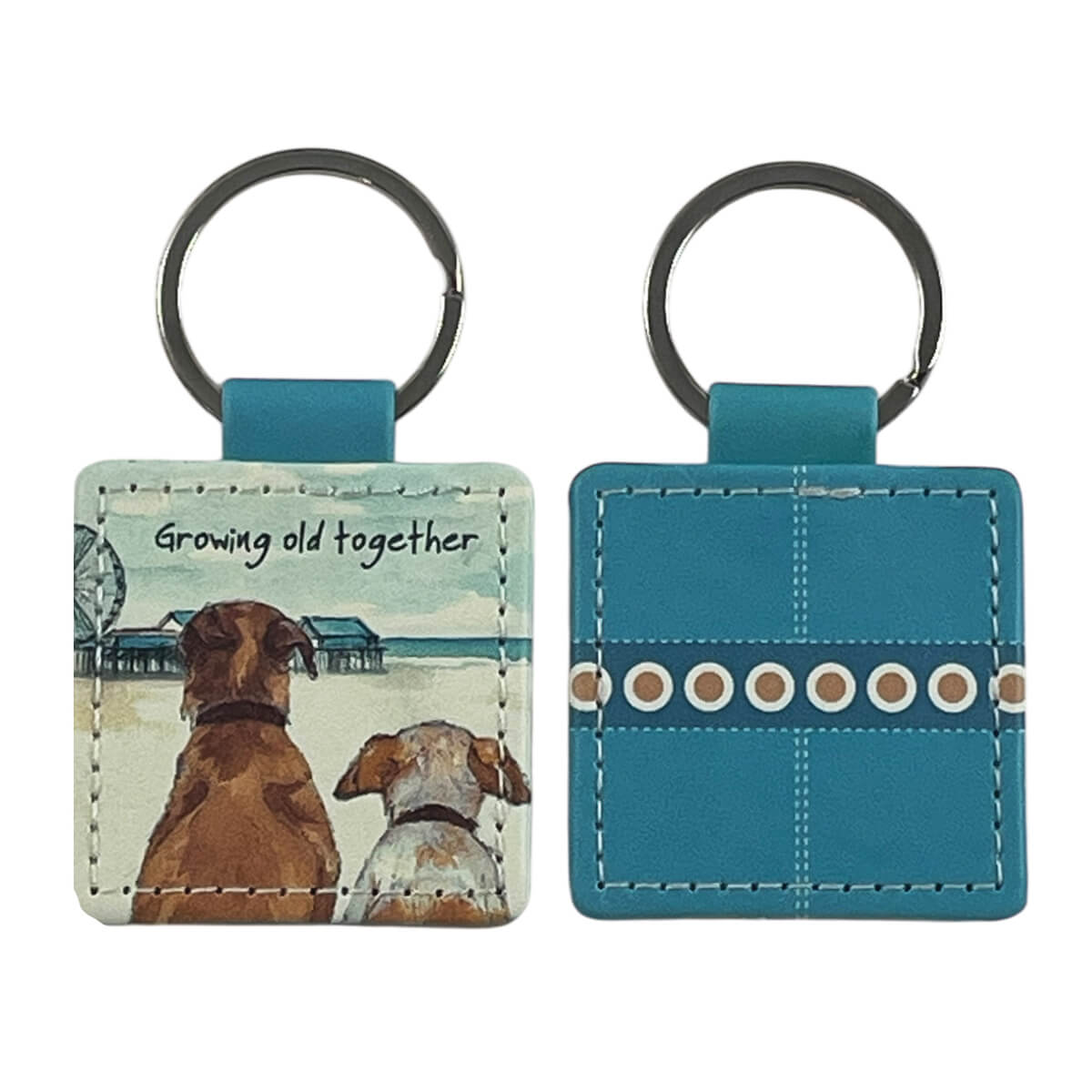 Little Dog Laughed Beach Dogs - Keyring