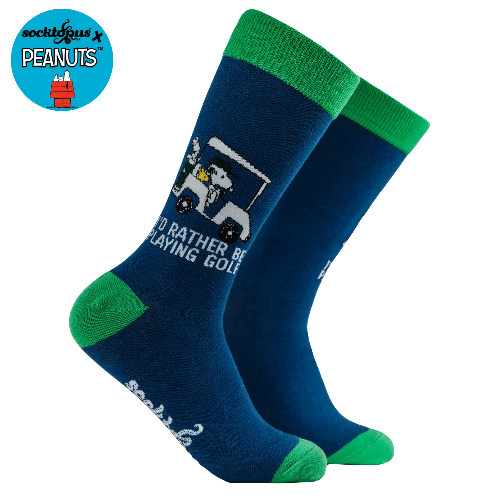 Socktopus adult socks-peanuts I’d rather be play golf size 9-12