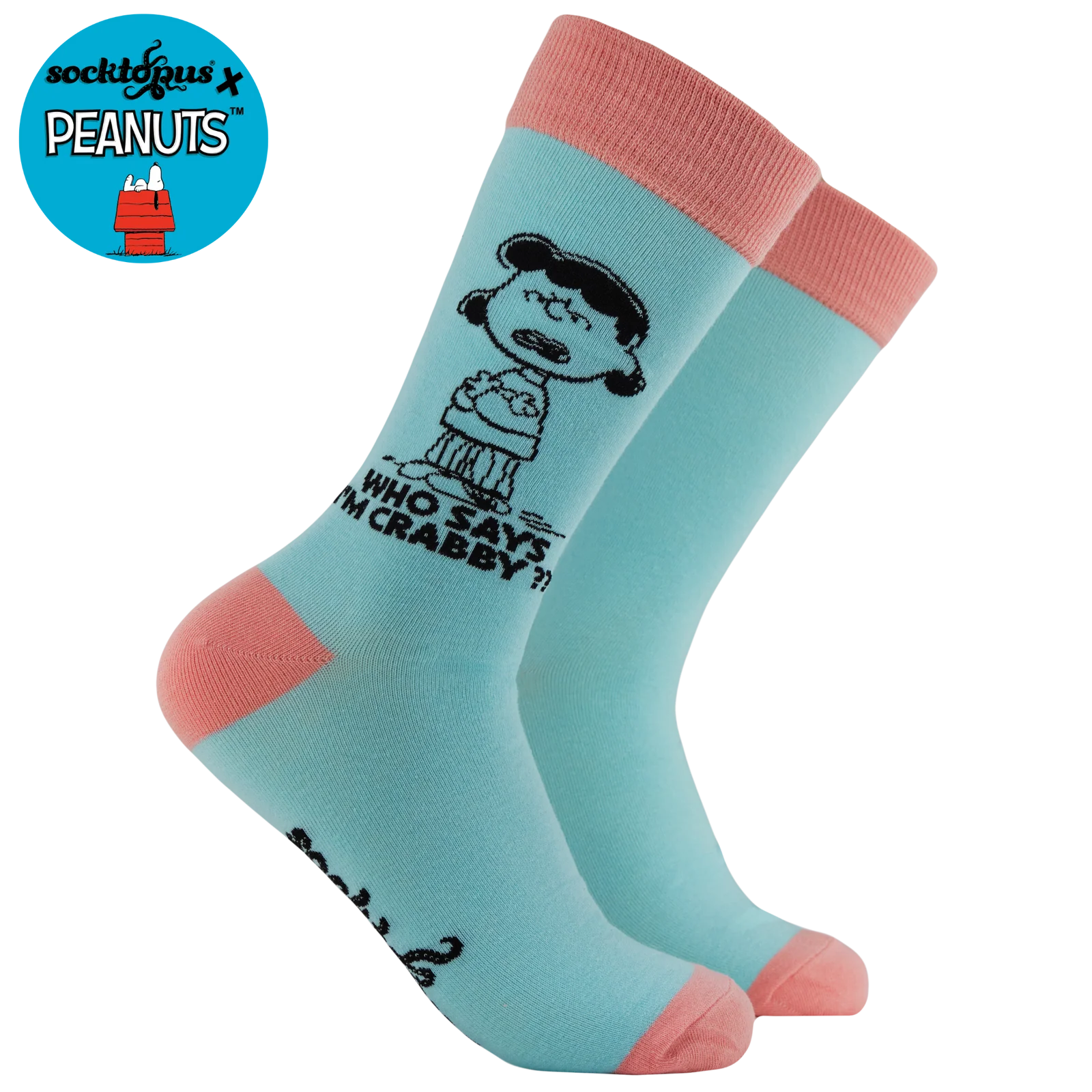 Socktopus adult socks- peanuts “who says” size 4-8