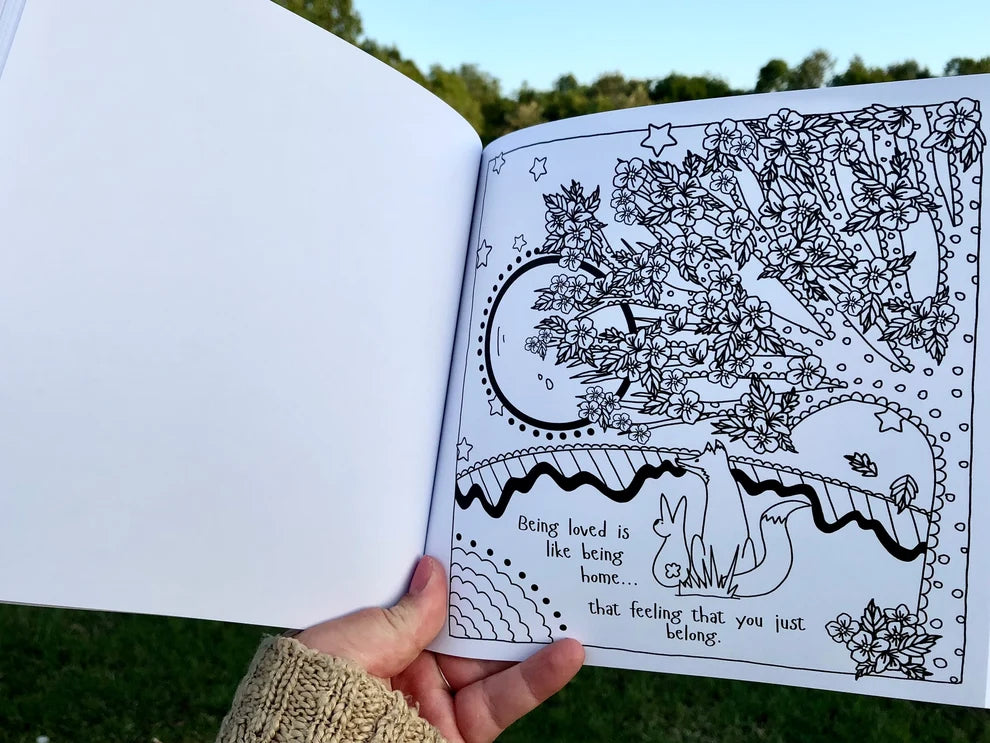 Fox Under The Moon - colouring book