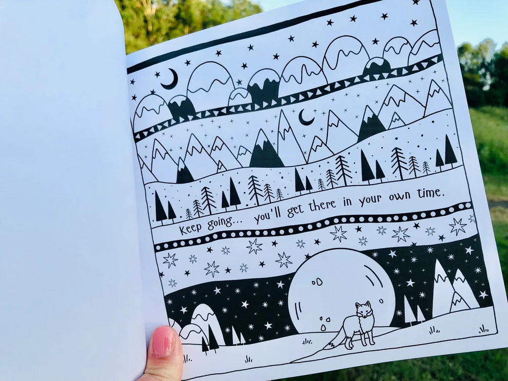 Fox Under The Moon - colouring book