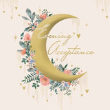 Evening Acceptance card – elegant gold crescent moon RSVP card