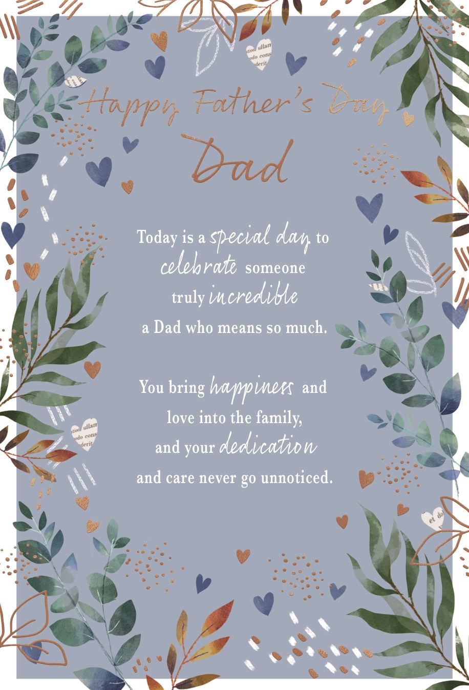 Dad, special words  Father's Day card