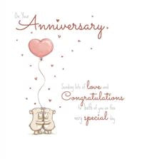 On your Anniversary card