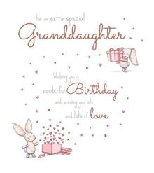 Extra Special Granddaughter - Birthday card