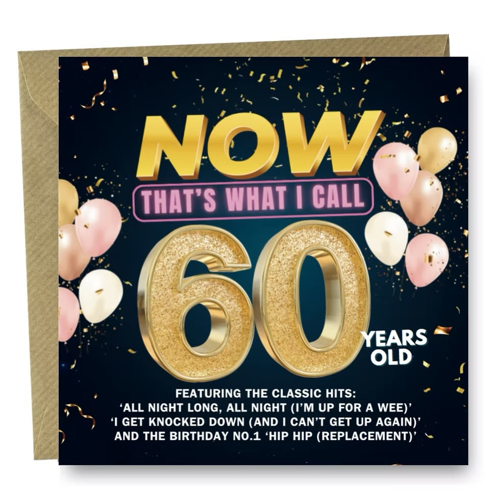 Now That’s What I Call 60 Birthday card