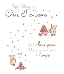 To the One I lovebirthday card