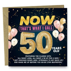 Now That’s What I Call 50 Birthday card