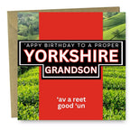Yorkshire Grandson Birthday card