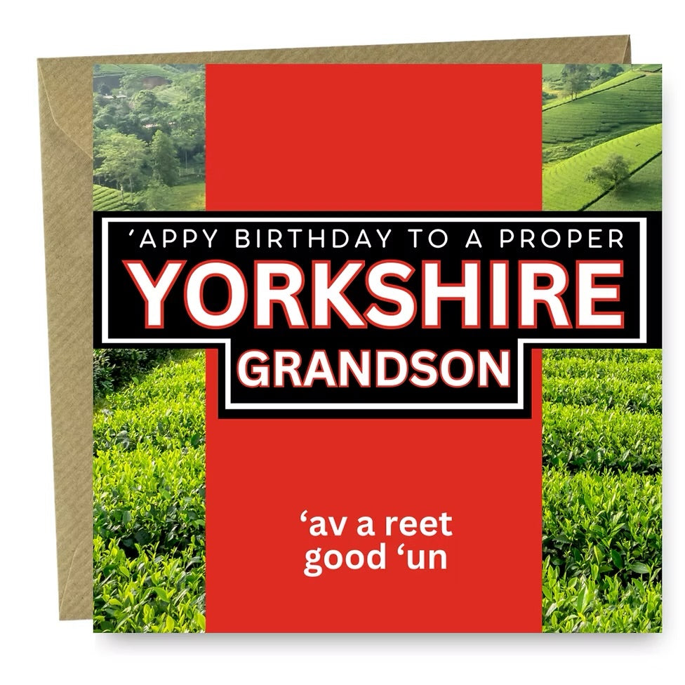 Yorkshire Grandson Birthday card
