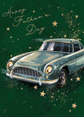 Green sports car - Father's day card