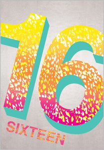 Make an unforgettable statement on their special day with this 16th birthday card, featuring a bold red & yellow number 16 on a metallic silver background. A unique way to say 'happy 16th' and mark this milestone event.