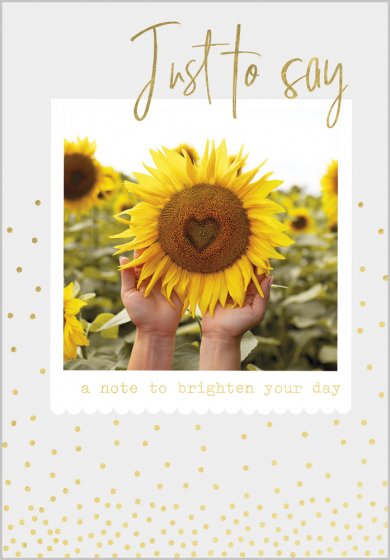 a little note to brighten your day - blank greetings card