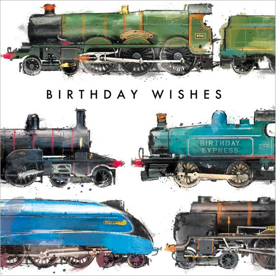 Trains -  Birthday card