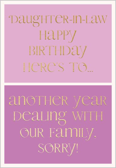 Daughter-in-law birthday- birthday card