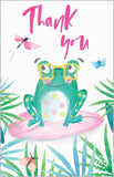 Giraffes and Frogs - pack of 8 thank you cards