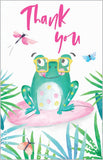 Giraffe and frogs - pack of 8 thank you cards