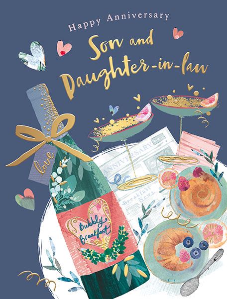 Son & Daughter-in-Law - Anniversary card