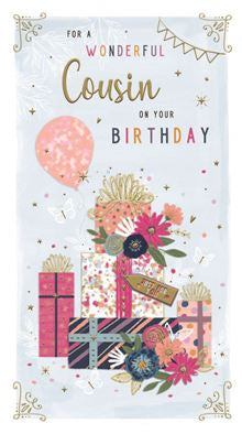 Wonderful Cousin on your Birthday card