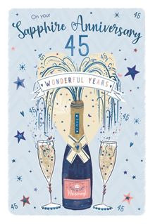 On Your Sapphire Anniversary card