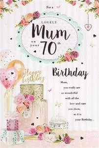 Lovely Mum on Your 70th Birthday card