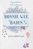 Bonnie Wee Bairn - new baby boy card