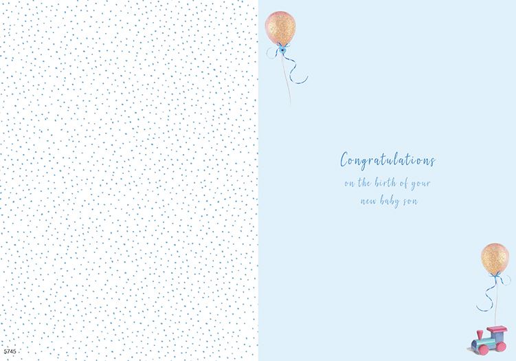 Bonnie Wee Bairn - new baby boy card