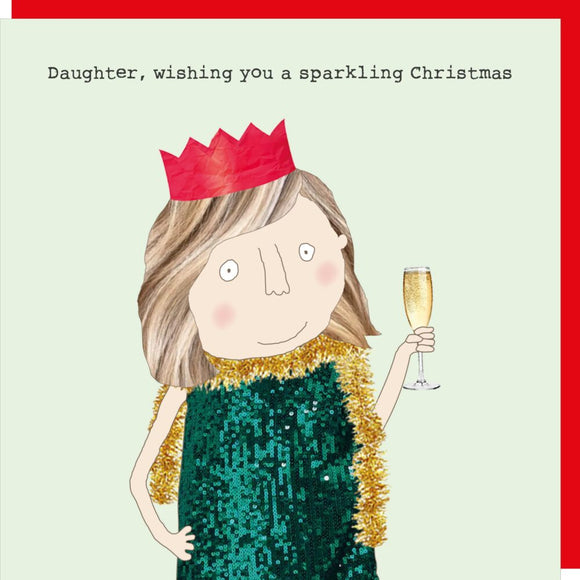 Daughter wishing you a sparkling Christmas - Rosie Made a Thing Christmas card