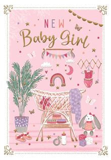 New baby girl card